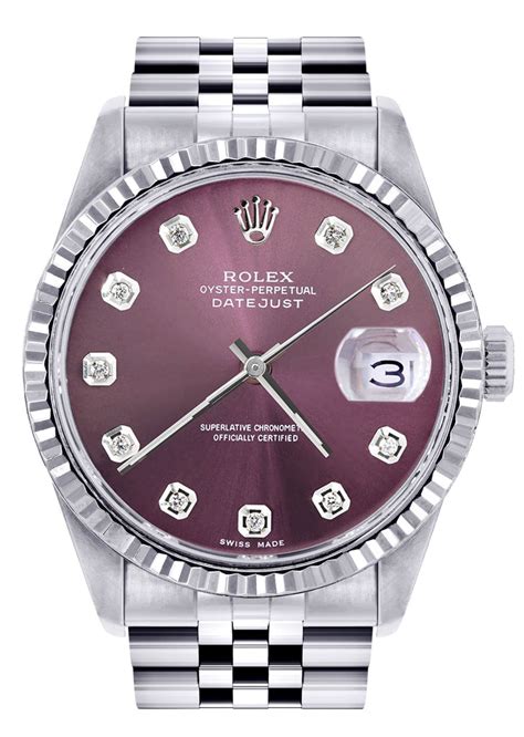 rolex with purple dial